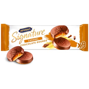 MCVITIES SIGNATURE CARAMEL CHOCOLATE ROUNDS COOKIES