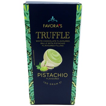 FAVORAS TRUFFLE WHITE CHOCO PISTACHIO