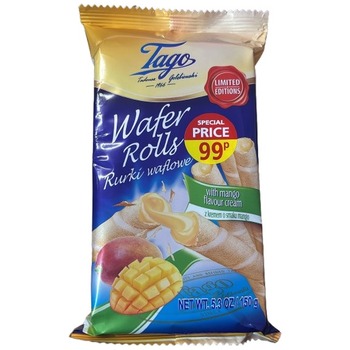 TAGO WAFER ROLLS WITH MANGO FLAVOUR PM£0.99