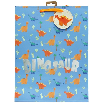 HUNTER PRICE DINOSAUR GIFT BAG (22093 BROWN BOX)