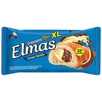ELMAS CROISSANT DUO XL WITH COCOA&VANILLA FILLING