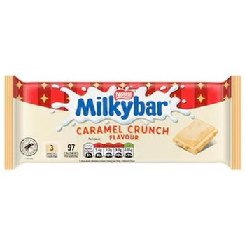NESTLE MILKYBAR CARAMEL CRUNCH FLAVOUR WHITE CHOCOLATE BLOCK