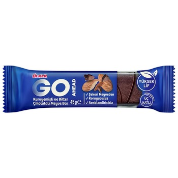ULKER GO AHEAD FRUIT BAR WITH NUTS AND DARK CHOCOLATE (DARK BLUE BOX)