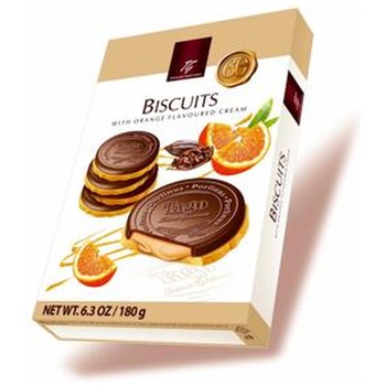 TAGO BISCUITS WITH ORANGE FLAVOURED CREM