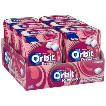 WRIGLEYS ORBIT REFRESHERS WATERMELON RASPBERRY CHEWING GUM