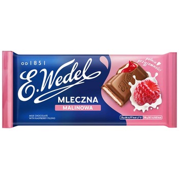 E WEDEL MILK CHOCOLATE WITH RASPBERRY FILLING