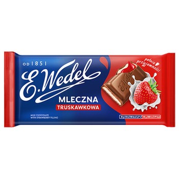 E WEDEL MILK CHOCOLATE WITH STRAWBERRY FILLING