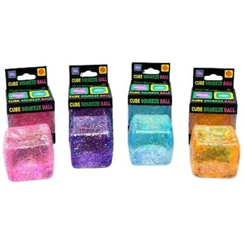 CUBE SQUEEZE GLITTER SQUISHY