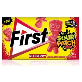 FIRST SOUR PATCH KIDS REDBERRY CHEWING GUM