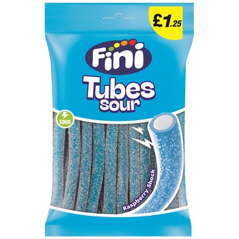 FINI RASPBERRY SHOCK TUBES SOUR PM£1.25