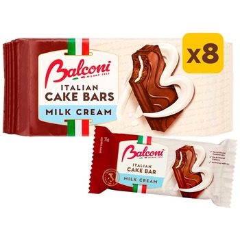 BALCONI ITALIAN 8 CAKE BARS MILK