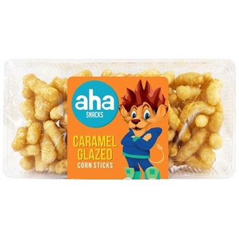 KUKURUZAI KARAMELEJE AHA SNACK CARAMEL GLAZED CORN STICKS (BROWN BOX)