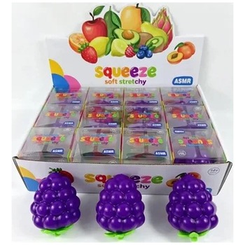 SQUISHY GRAPE FRUIT SQUEEZING TOY SQUEEZE SOFT STRETCHY