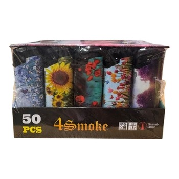 4 SMOKE LIGHTERS SPRING FLOWERS BUY 5 GET 1 FREE