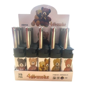 4 SMOKE TEDDY TURBO BBQ FLAME LIGHTER (WHITE BOX)