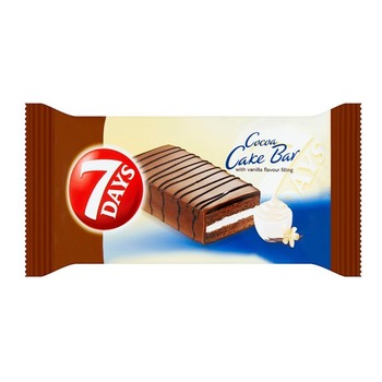 7 DAYS COCOA CAKE BAR WITH VANILLA FILLING