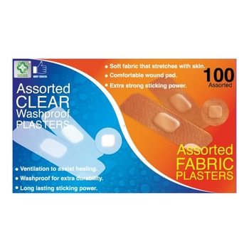 A&E ASSORTED PLASTERS 100PCS