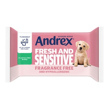 ANDREX FRESH AND SENSITIVE HYGIENE WIPES