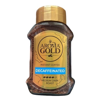 AROMA GOLD INSTANT COFFEE DECAFFEINATED MEDIUM DARK ROASTED