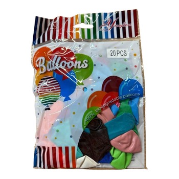 ASSORTED BALLOONS 20PCS(NEW)