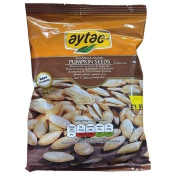 AYTAC PUMPKIN SEEDS DOUBLE ROASTED & SALTED PM£1.99(ORANGE)