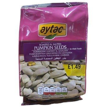 AYTAC PUMPKIN SEEDS ROASTED & UNSALTED PINK PM £1.49