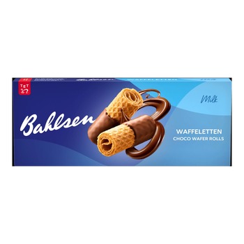 BAHLSEN WAFFELETTEN MILK LATTE CHOCO WAFER ROLLS