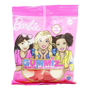 BARBIE GUMMIZ HEARTS FRUIT FLAVOUR SOFT CANDY