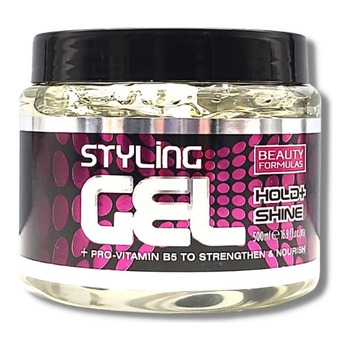 BEAUTY FORMULAS STYLING GEL HOLD+SHINE (WHITE)