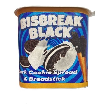 BISBREAK BLACK DARK COOKIE SPREAD & BREADSTISCK (DARK BLUE BOX)