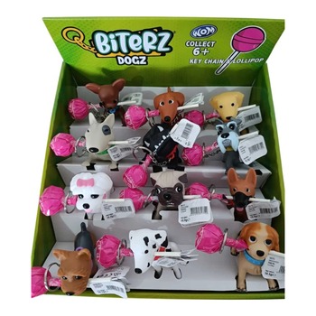 BITERZ DOGZ 12 DIFFERENT MODELS TOY WITH LOLLIPOP