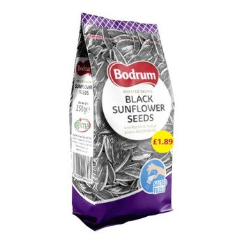 BODRUM ROASTED SALTED BLACK SUNFLOWER SEEDS(PURPLE)