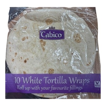CABICO 10 WHITE TORTILLA WRAPS(LARGE)