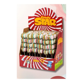 CANDY STAR SOUR MARSHMALLOW LOLLIPOP (RED BOX)