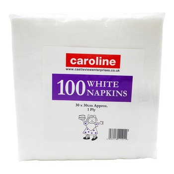 CAROLINE 100 WHITE NAPKINS