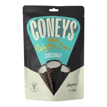 CONEYS CHOCOLATE WAFFLE CONE COCONUT