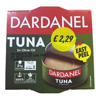 DARDANEL TUNA IN OLIVE OIL PM£2.29