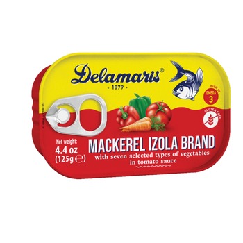 DELAMARIS IZOLA BRAND-MACKEREL WITH VEGETABLES
