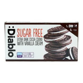 DIABLO SUGAR FREE EXTRA DARK CACAO COOKIE WITH VANILLA