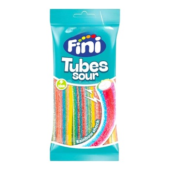 FINI TUBES SOUR RAINBOW FRUIT FLAVOUR CANDY
