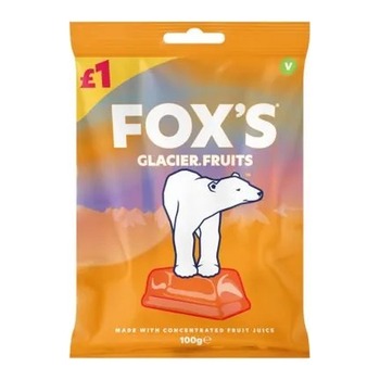 FOXS GLACIER FRUITS SWEETS PM£1.00 (ORANGE BOX)
