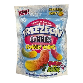FREEZEON CRUNCHY WORMS SWEET AND SOUR GUMMIES
