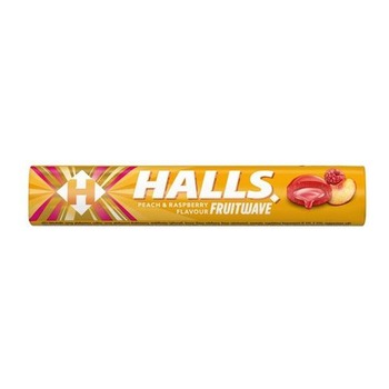 HALLS FRUITWAVE PEACH & RASPBERRY FLAVOUR