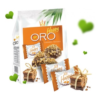 HAPPY ORO CARAMEL WAFERS
