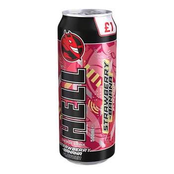 HELL STRAWBERRY BANANA FLAVOUR DRINK PM£1.00