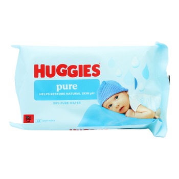 HUGGIES PURE BABY WIPES (BLUE)