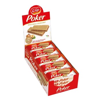 LAGO POKER NOCCIOLA HAZELNUT WAFERS (RED BOX)