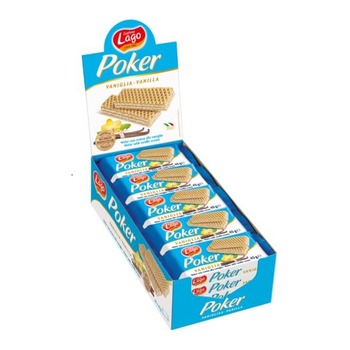 LAGO POKER VANIGLIA VANILLA WAFERS (LIGHT BLUE BOX)
