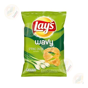 LAYS WAVY SPRING ONION (LIGHT GREEN)
