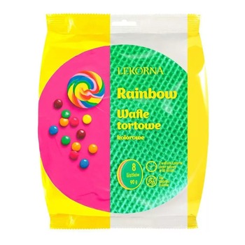 LEKORNA WAFLE TORTOWE RAINBOW